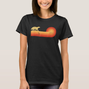 ハニーバッジャーレトロヴィンテージ60s 70sサンセット哺乳類A Tシャツ