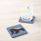 ハニーバッジャー恐れを知らない態度の動物イラストレーション コースター (右側)