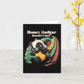 ハニーバッジャー気には可愛い動物愛者おもしろいホ カード (黄色い花)