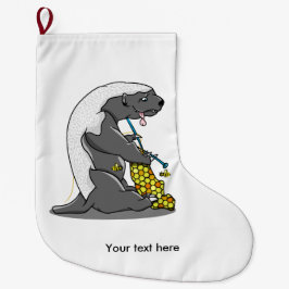 ハニーバッジャー編み物 ラージクリスマスストッキング