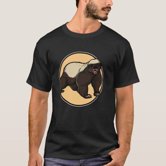 ハニーバッジャー ハニーアナグマ Tシャツ (正面)