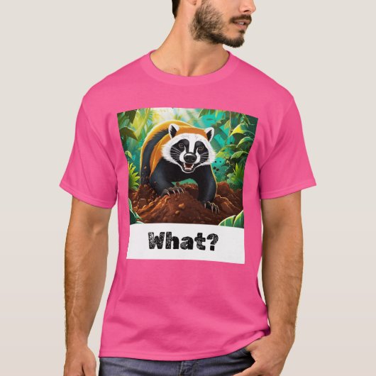 ハニーバッジャー – 何? Tシャツ (正面)