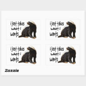 ハニーバッジャー – 欲しいものを取るだけだ 長方形シール (シート)