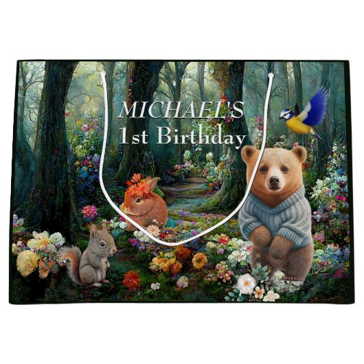 ハニーバニーとブーべア ラージペーパーバッグ (正面)