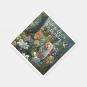 ハニーバニーとブーブベア スタンダードランチョンナプキン (角)