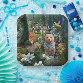 ハニーバニーとブーブベア ペーパープレート