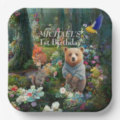 ハニーバニーとブーブベア ペーパープレート (正面)