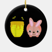ハニーバニーキュート&ラバおもしろいビット動物愛好家 セラミックオーナメント (裏面)