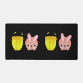 ハニーバニーキュート&ラバおもしろいビット動物愛好家 デスクマット (正面)