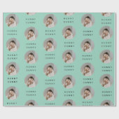 ハニーバニーフォトイースターイエロー | カスタマイズ ラッピングペーパー (フラット)