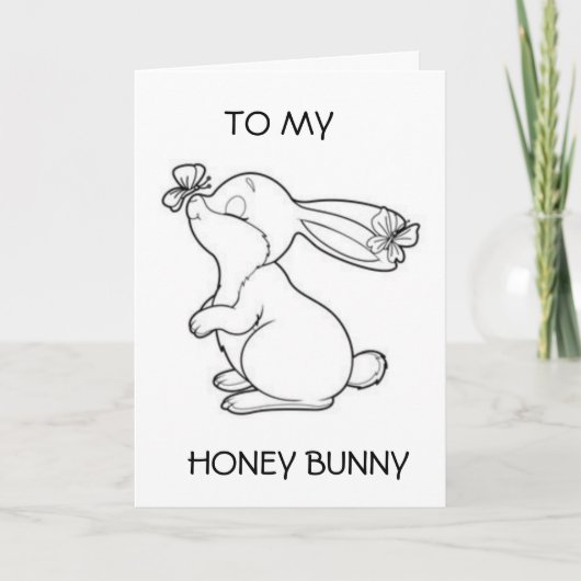 ハニーバニー祝が「記念日」 カード (正面)