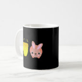 ハニーバニー かわいい ウサギ 動物好き コーヒーマグカップ (正面左)