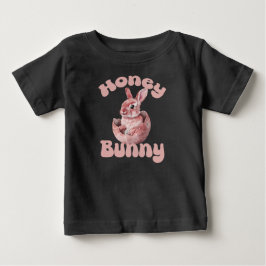 ハニーバニー、子供イースターバニー ベビーTシャツ