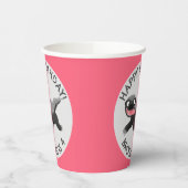 ハニーバパーソナライズされたッダートカートン誕生日 紙コップ (左)