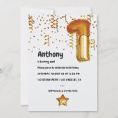 ハニーバルーン1st誕生日招待状 招待状 (正面)