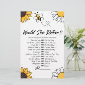 ハニーバンブルビー 赤ちゃんの歓迎会ゲーム どっちが好き? 便箋 (スタンド正面)