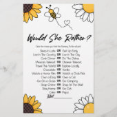 ハニーバンブルビー 赤ちゃんの歓迎会ゲーム どっちが好き? 便箋 (正面)