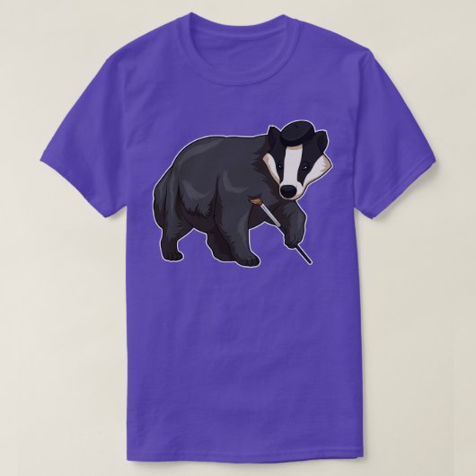 ハニーバ絵を描ンジャー絵を描ブラシ Tシャツ (デザイン正面)