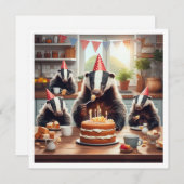 ハニーバ食べンジャーのケーキ、ハニーバガーの招待 シーズンカード (正面/裏面)