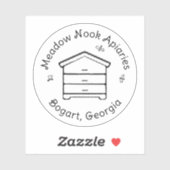 ハニーパーソナライズされたハイブBee Apiar Beekeeperロゴ シール (シート)