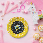 ハニーパーソナライズされたビーベイビーシャワー紙プレート ペーパープレート (パーティー)