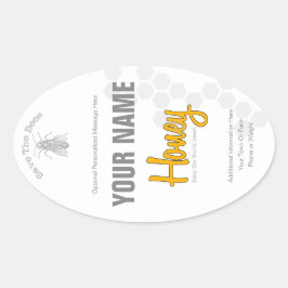 ハニーパーソナライズされたボトルカスタムラベル 楕円形シール