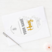 ハニーパーソナライズされたボトルカスタムラベル 楕円形シール (封筒)