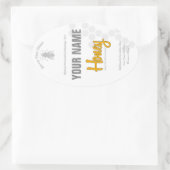 ハニーパーソナライズされたボトルカスタムラベル 楕円形シール (バッグ)