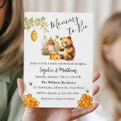 ハニービーかわいいクマ赤ちゃんシャワー招待状 シーズンカード