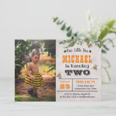 ハニービーかわいい男の子フォトバースデーパーティー 招待状 (スタンド正面)