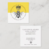 ハニービーとクラウンゴールデンとホワイト スクエア名刺 (正面/裏面)