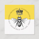 ハニービーとクラウンゴールデンとホワイト スクエア名刺 (正面)