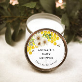 ハニービーとデイジーのパーソナライズされた好意 ラウンドシール