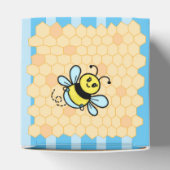 ハニービーとハニカムボーイの赤ちゃんシャワーブルー フェイバーボックス (上部)