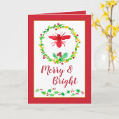 ハニービーと明メリーるいクリスマス カード (黄色い花)