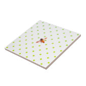 ハニービーと緑の水玉模様 タイル (側面)