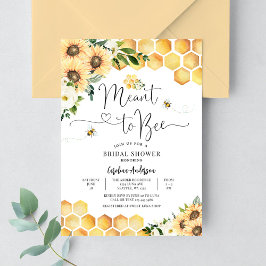 ハニービーな田舎風のウェディングシャワー 招待状
