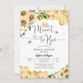 ハニービーな田舎風のウェディングシャワー 招待状 (正面)