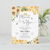ハニービーな田舎風のウェディングシャワー 招待状 (スタンド正面)