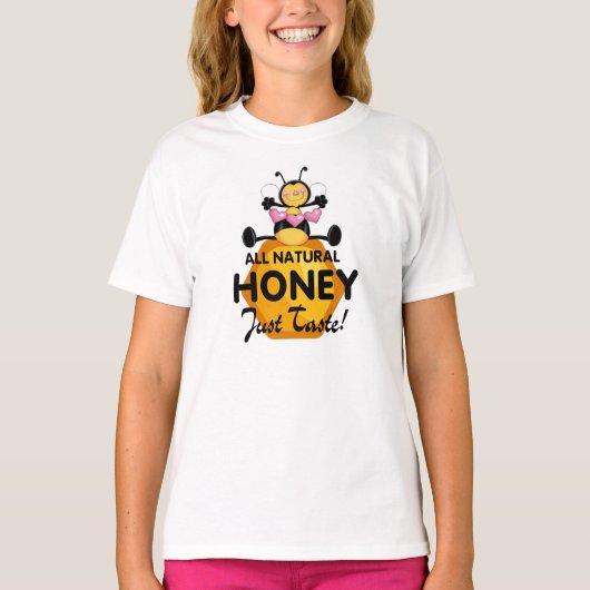 ハニービーのスローガン Tシャツ (正面)