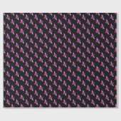 ハニービーのピンク紫色の昆虫 ラッピングペーパー (フラット)