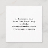 ハニービーのロゴ養蜂家ハニープロダクツ スクエア名刺 (裏面)