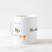 ハニービーの妻·夫への贈り物-かわいい名前をカスタムする コーヒーマグカップ (正面左)