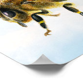 ハニービーの水の色絵画のポスター ポスター (角)