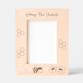 ハニービーの花5 x 7 レーザー彫刻フレーム (正面)