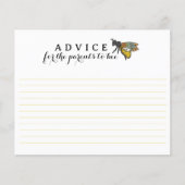 ハニービーの親へビーベイビーシャワーアドバイスカード | (正面)