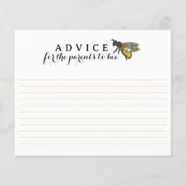 ハニービーの親へビーベイビーシャワーアドバイスカード |