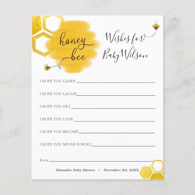 ハニービーの赤ちゃんシャワーをお願い (正面)