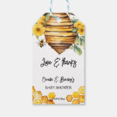 ハニービーの赤ちゃん感謝していシャワーあなたがテンプレートを好む ギフトタグ (正面)