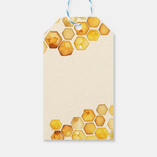 ハニービーの赤ちゃん感謝していシャワーあなたがテンプレートを好む ギフトタグ (裏面)